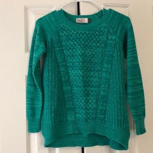 SO green knit sweater